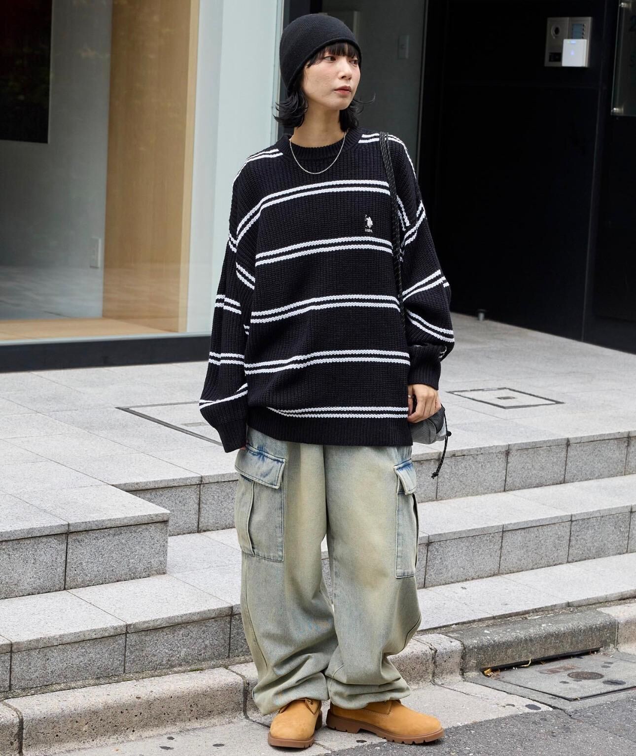 【預購】JN1219105 U.S. POLO ASSN. 刺繡logo羅紋針織上衣