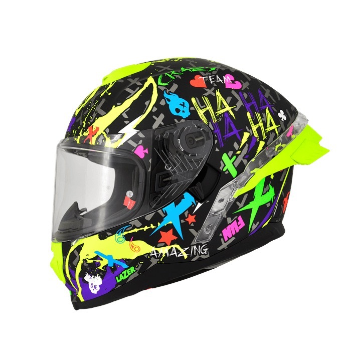 LAZER Rafale SR CRAZY 亮光黑螢光黃 彩繪