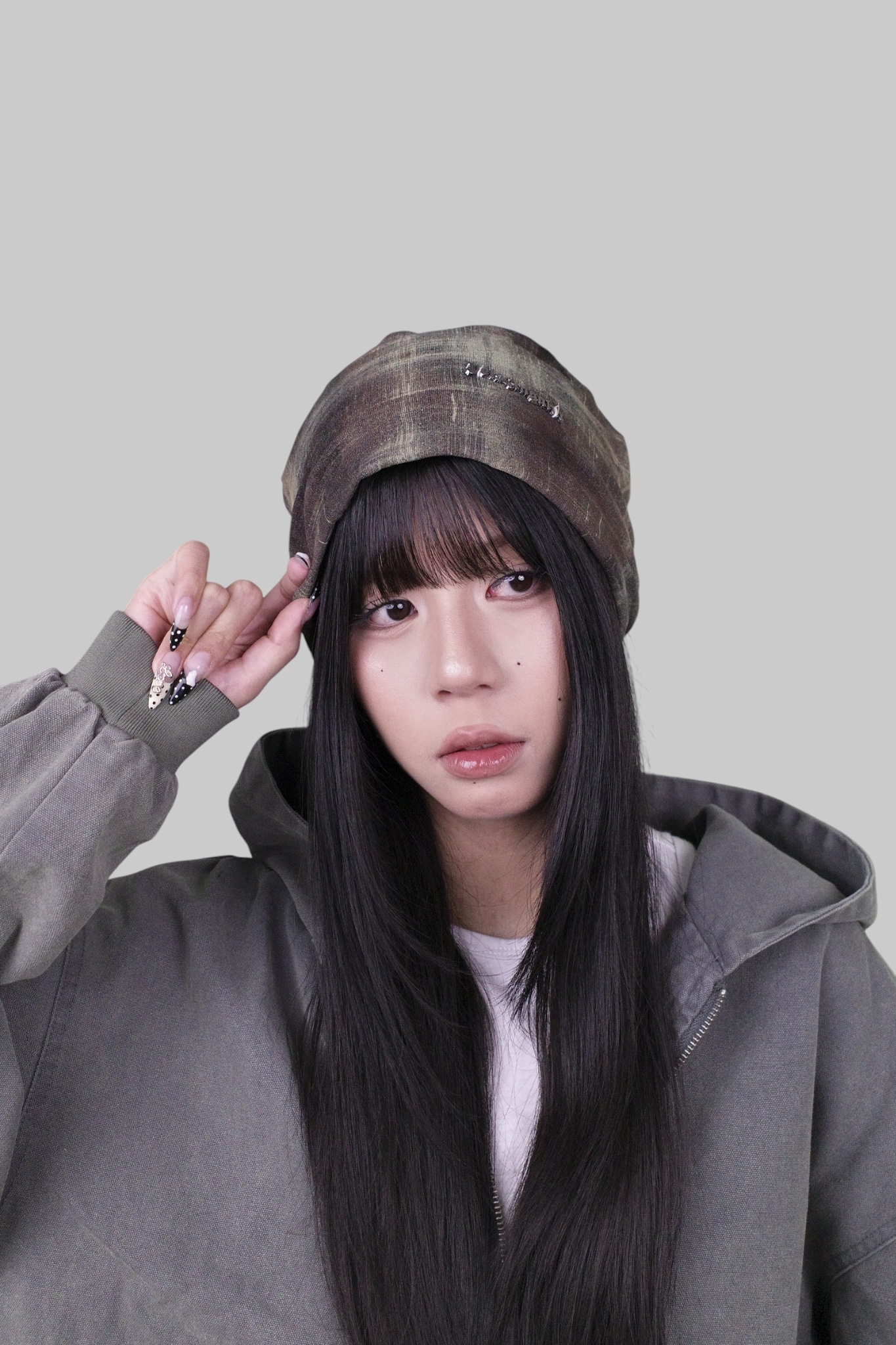 『Always_Good』暈染 格紋 堆堆帽