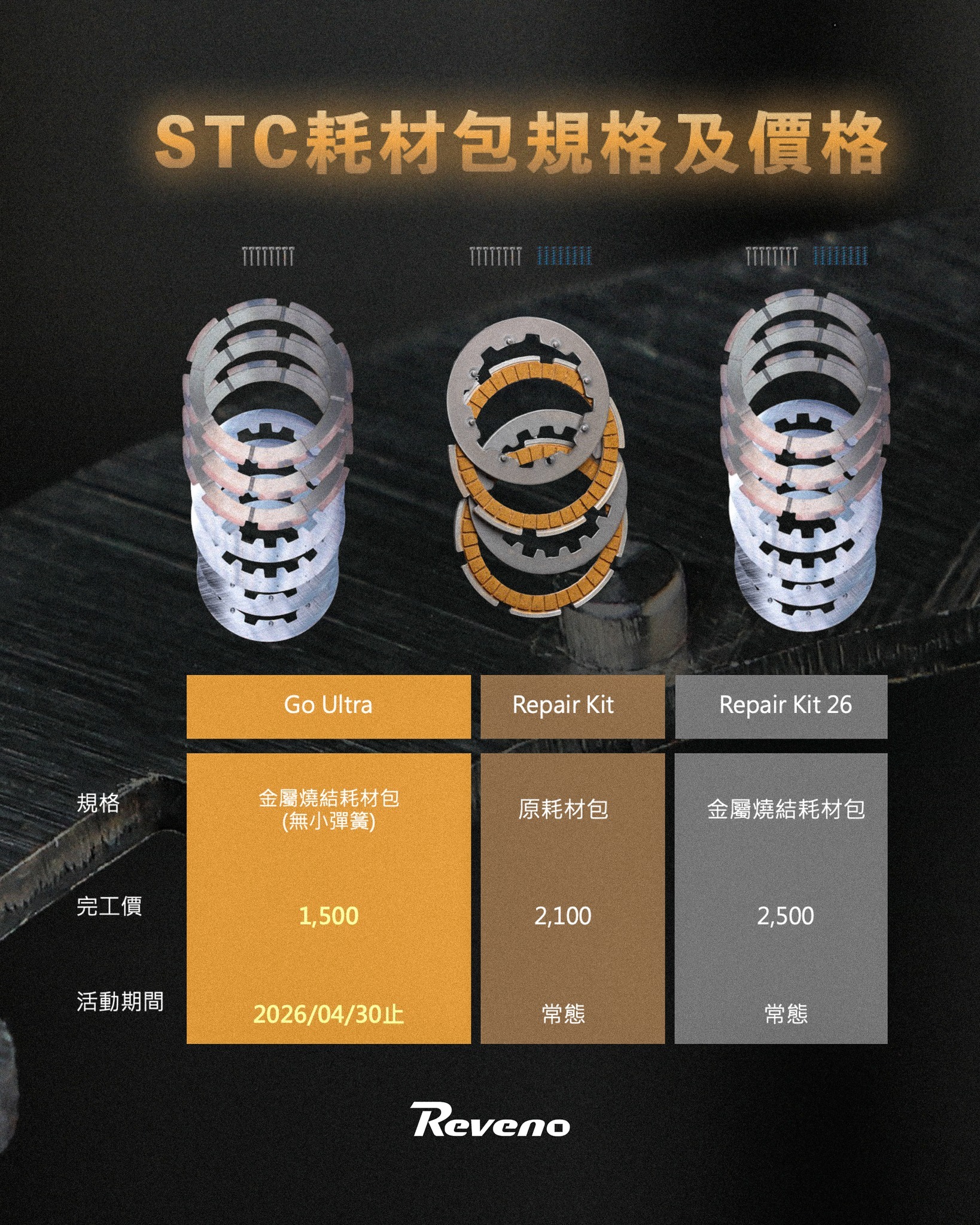 【REVENO】Go Ultra（金屬燒結耗材包、無小彈簧）STC 1.0 / 1.0 plus / 2.0 皆適用