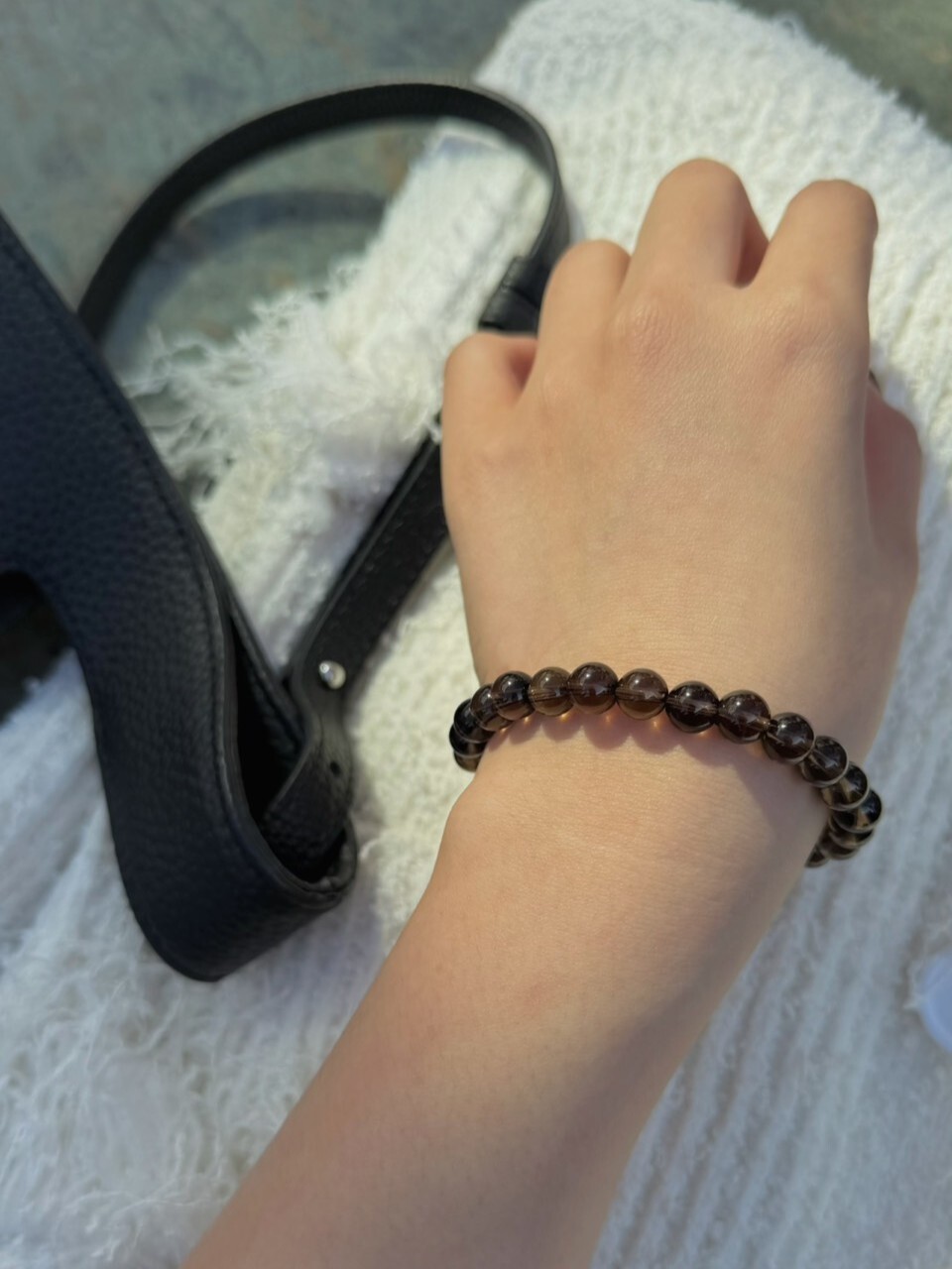MD深煙茶晶手環