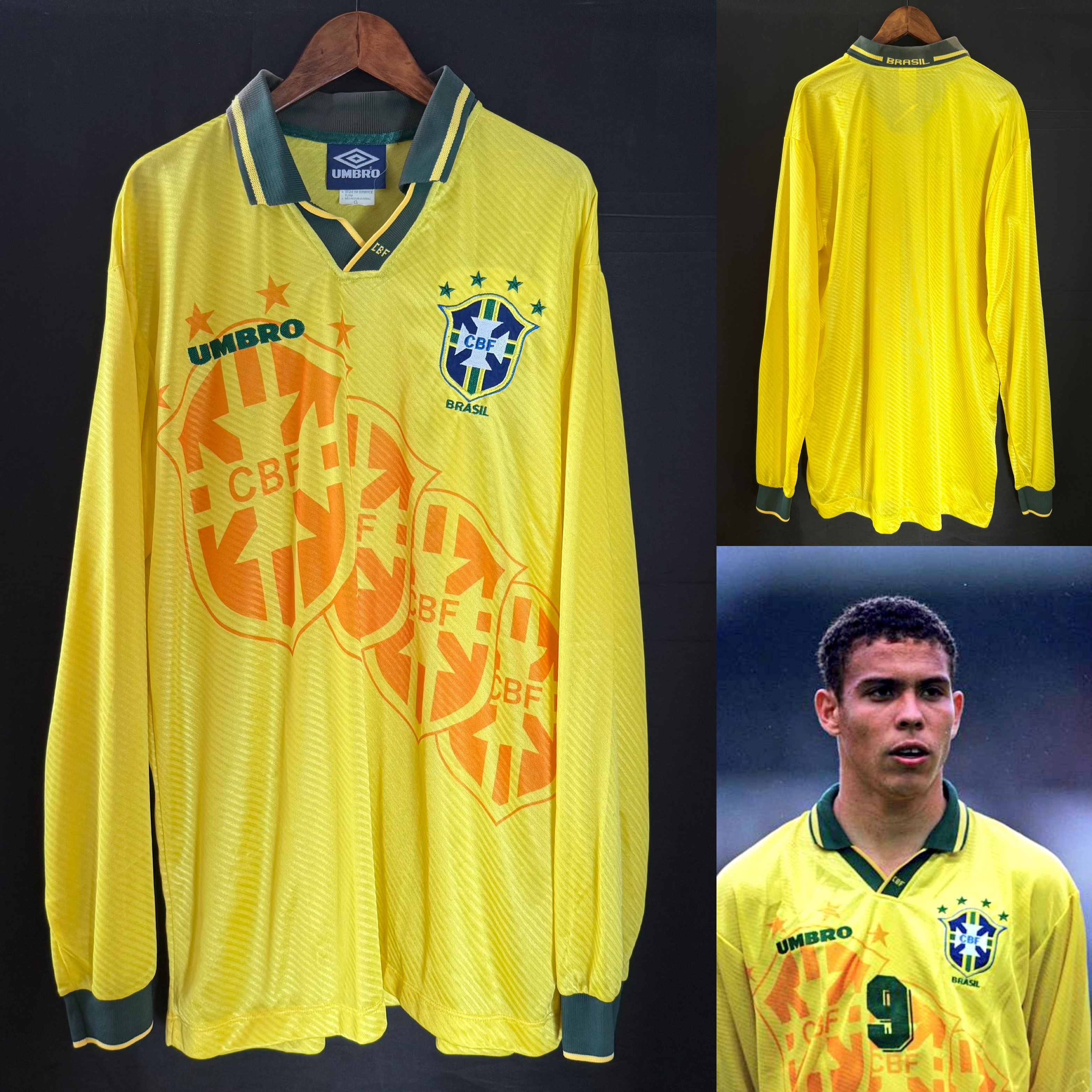 (Player Issue) Brazil 1995 Umbro L/S Home Player Issue Shirt