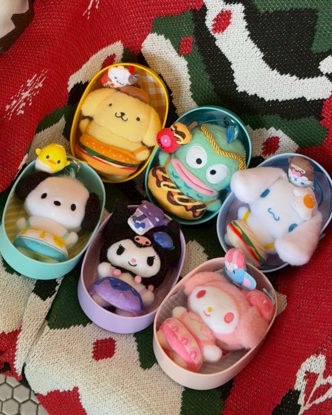 <正版授權>三麗鷗家族 SANRIO YUMMY BOX 便當盒 系列 盲盒 毛絨吊飾 掛件