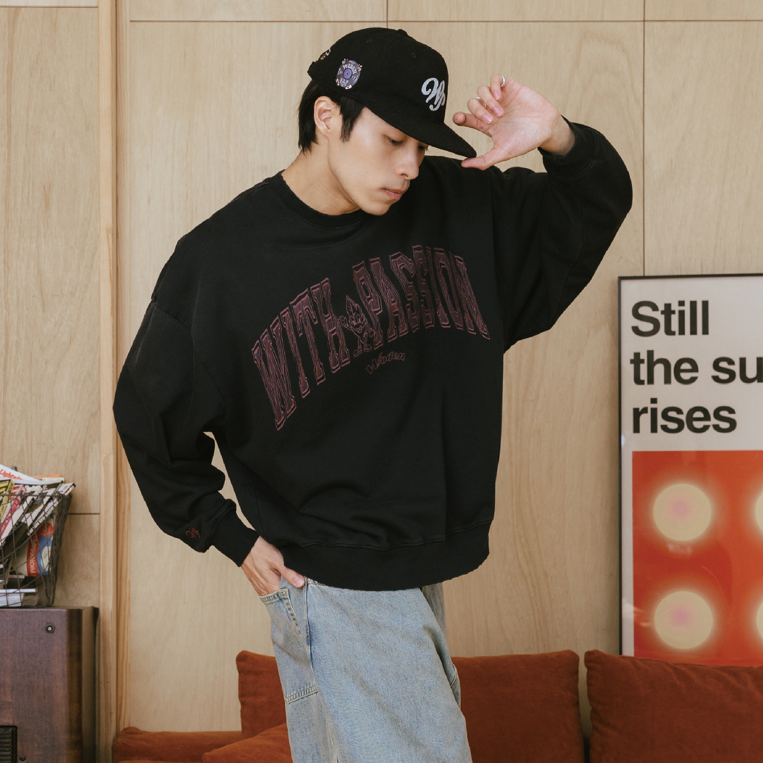 WODEN® x P.B.P Vintage College Sweatshirt 復古大學Tee