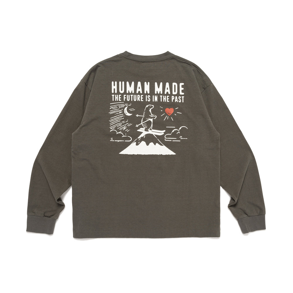 2025AW HUMAN MADE GRAPHIC L/S T-SHIRT 滑雪登頂北極熊長T 現貨