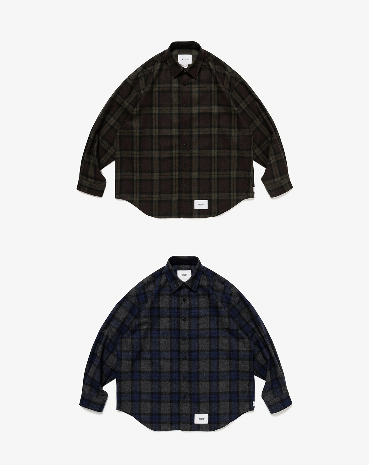 [Instock] WTAPS FW25 TXT 01 / LS / WOPL. TWEED. TEXTILE. OF | OLIVE / NAVY