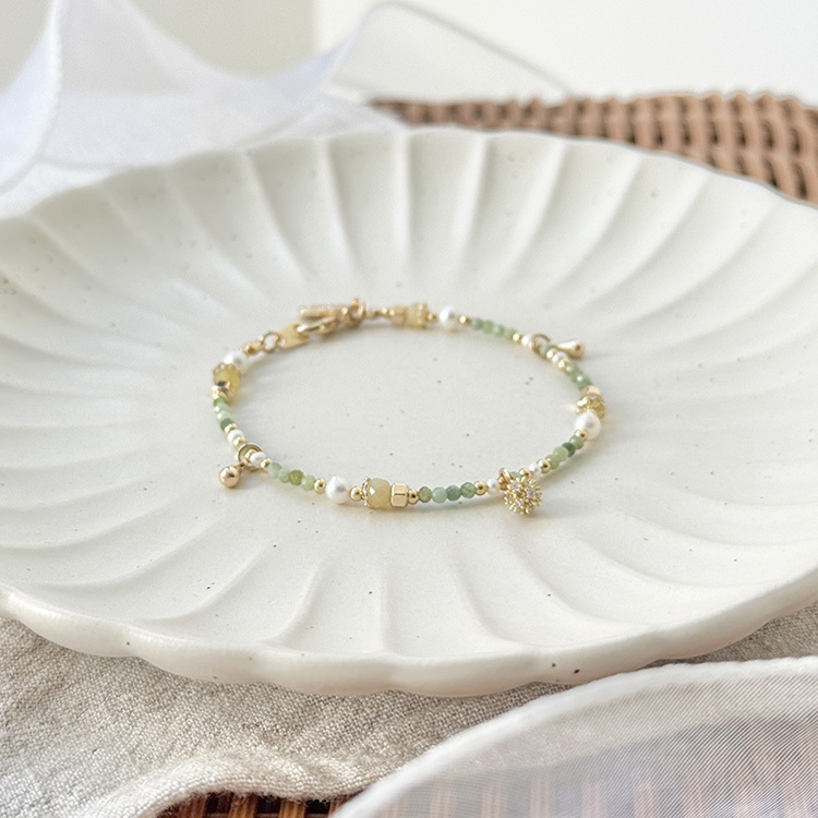 生日花 • 柒月貳捌 • 歐千里光 – 黃蛋白石 – 手鍊