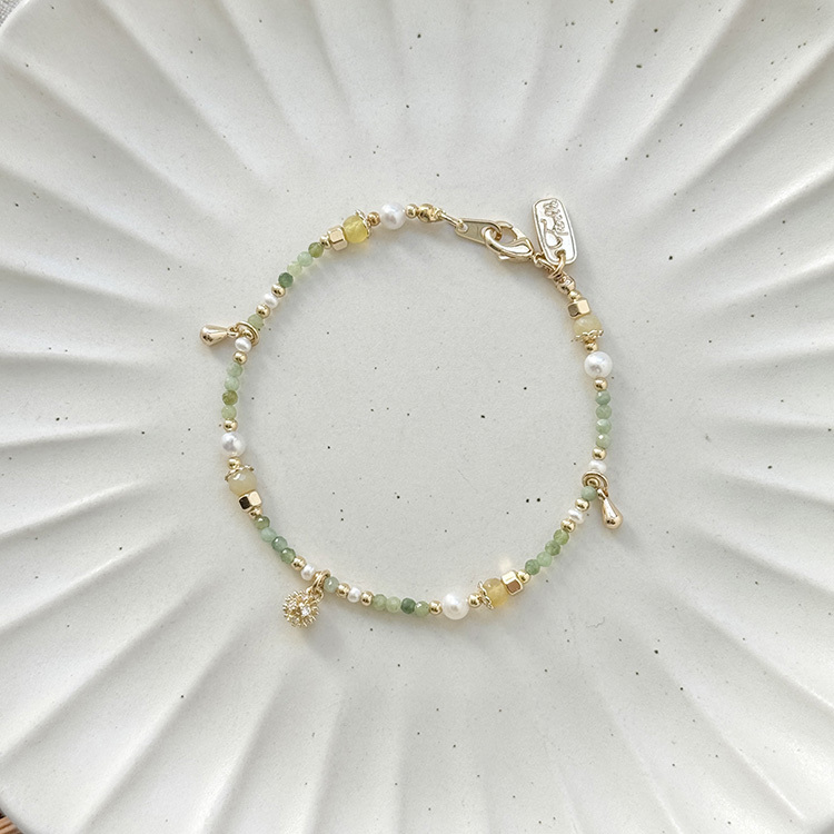 生日花 • 柒月貳捌 • 歐千里光 – 黃蛋白石 – 手鍊