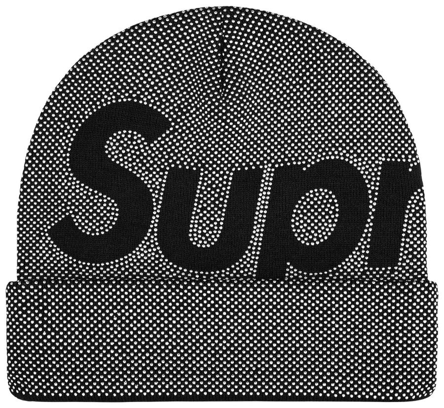 2025AW SUPREME STUDDED KNOCKOUT BIG LOGO BEANIE 鉚釘 大字體 帽子 毛帽 現貨 FW25BN22