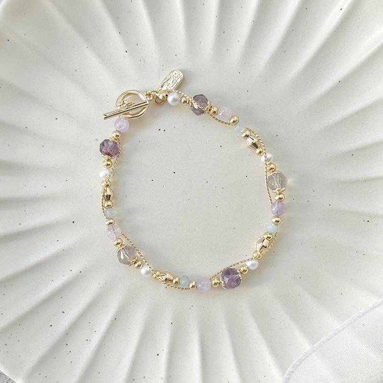 生日花 • 參月拾 • 彈指婆婆納 – 紫幽靈 – 手鍊