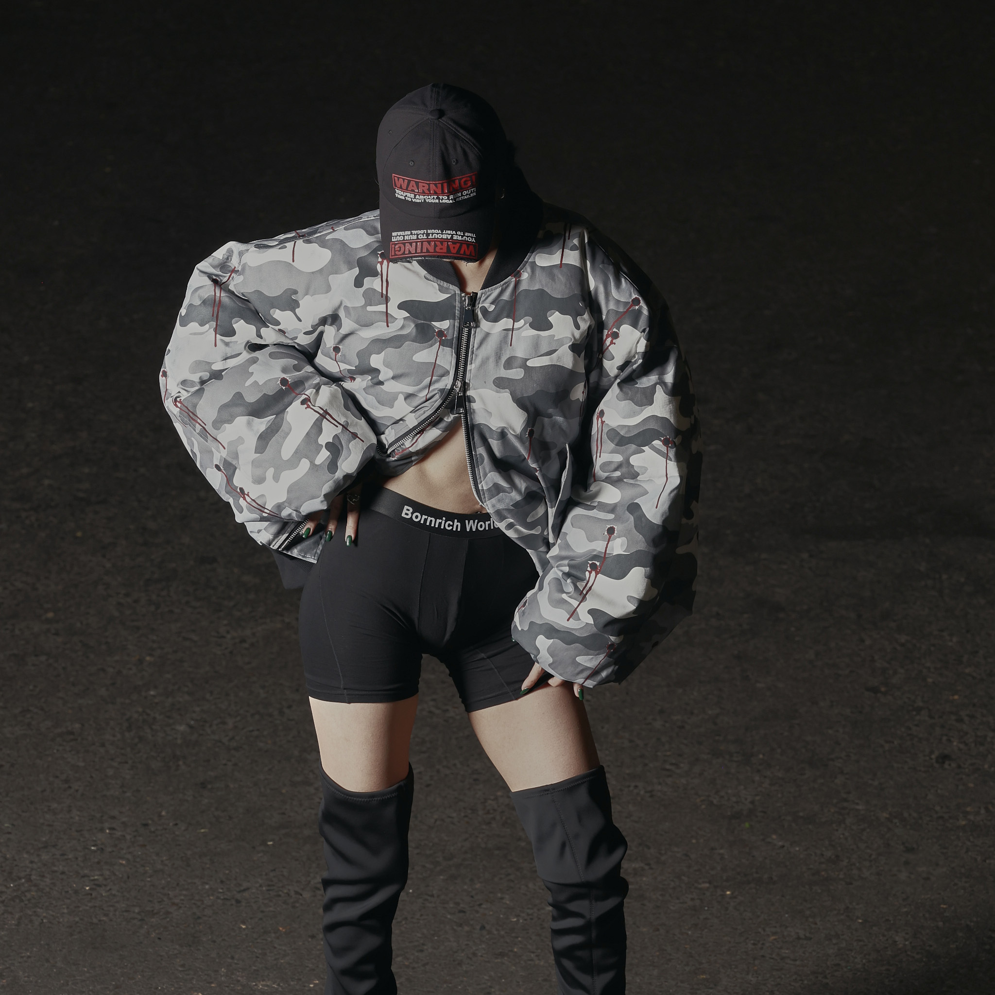 Bornrich｜Warning Cap (Black)