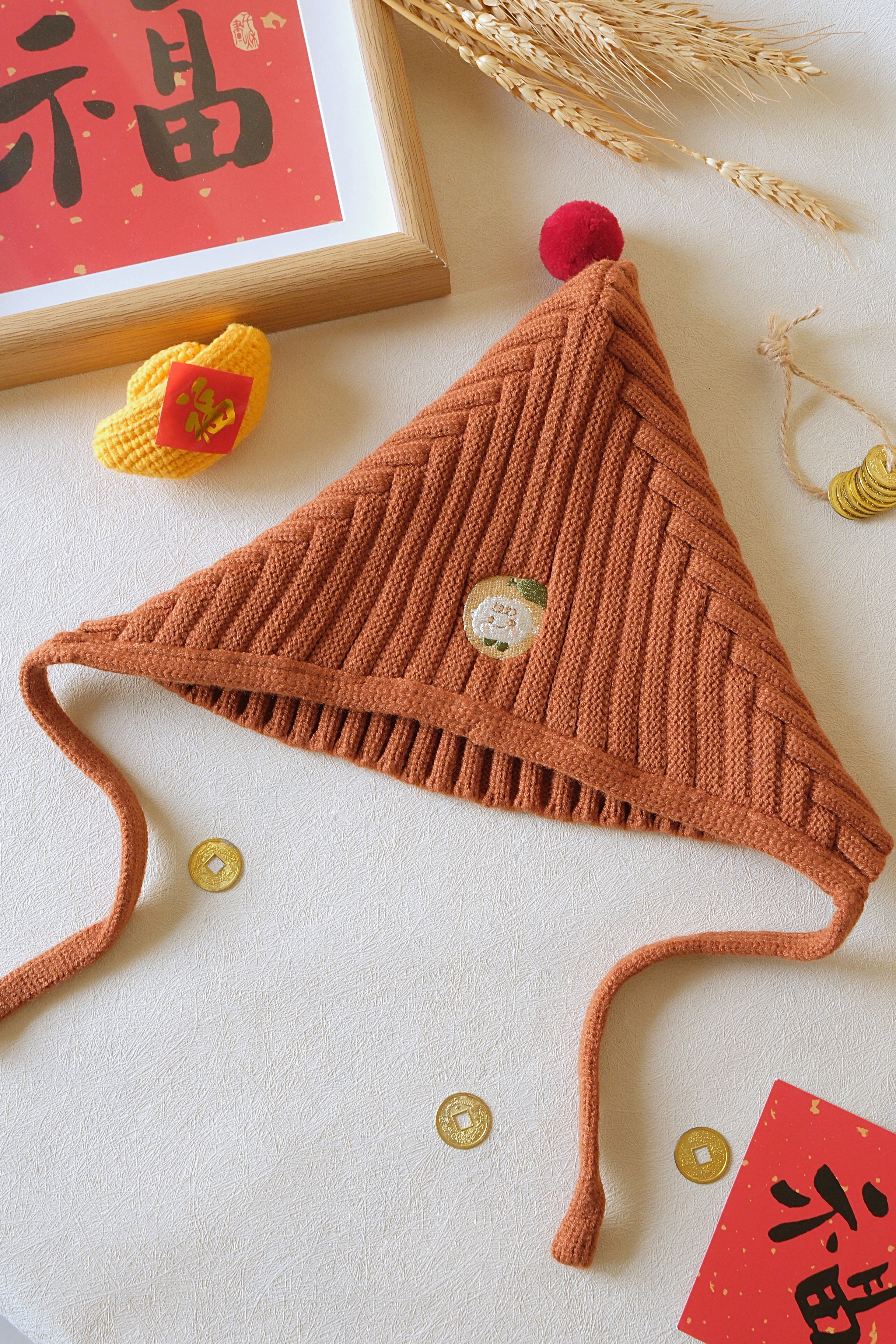 Hi Y.P store-馬年限定-橘子寶寶刺繡精靈帽