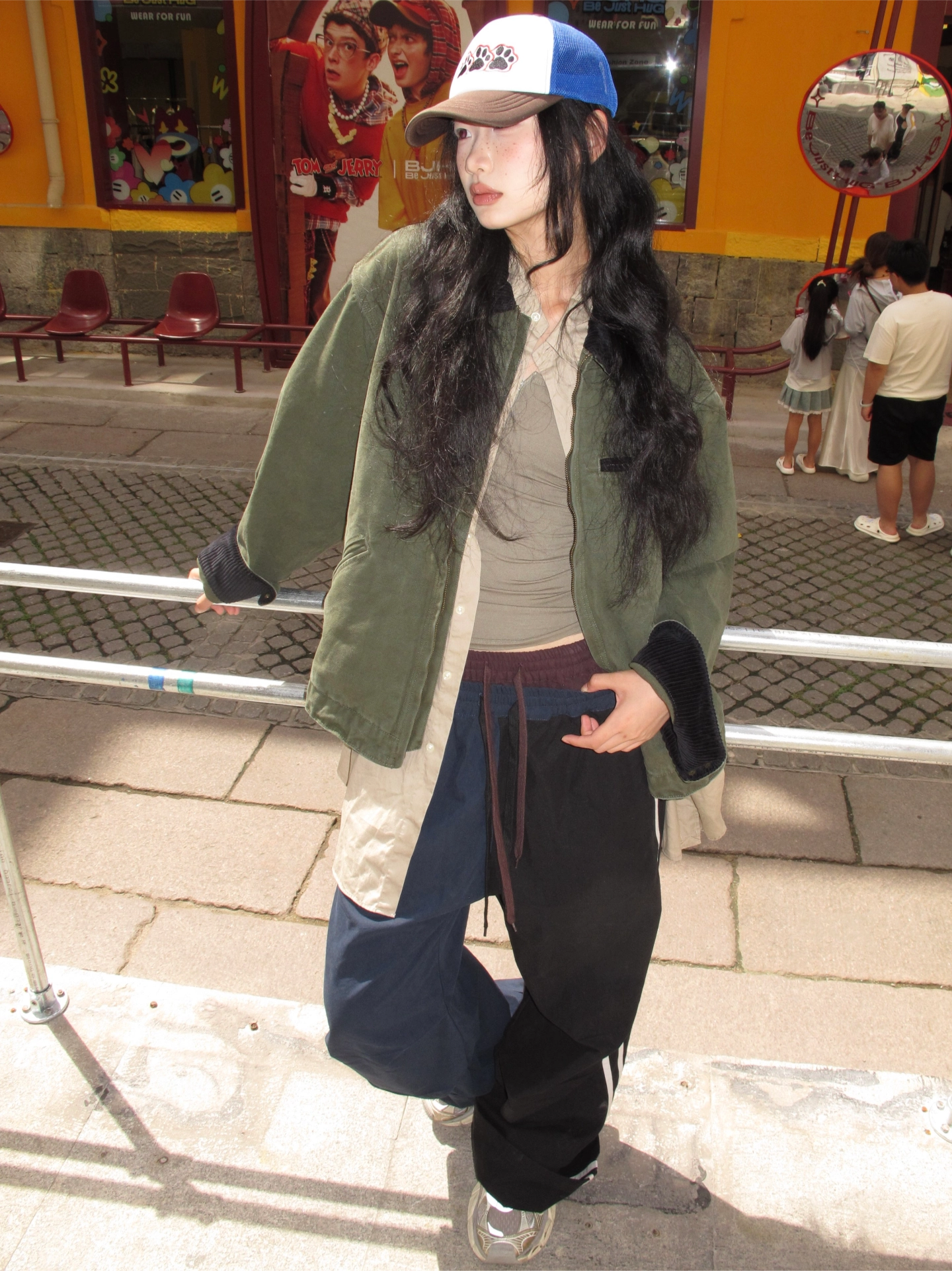 代購-<德國品牌>NO/FAITH 復古cleanfit 水洗做舊 磨破vintage 底特律 寬短版 外套 工裝夾克 男女同款