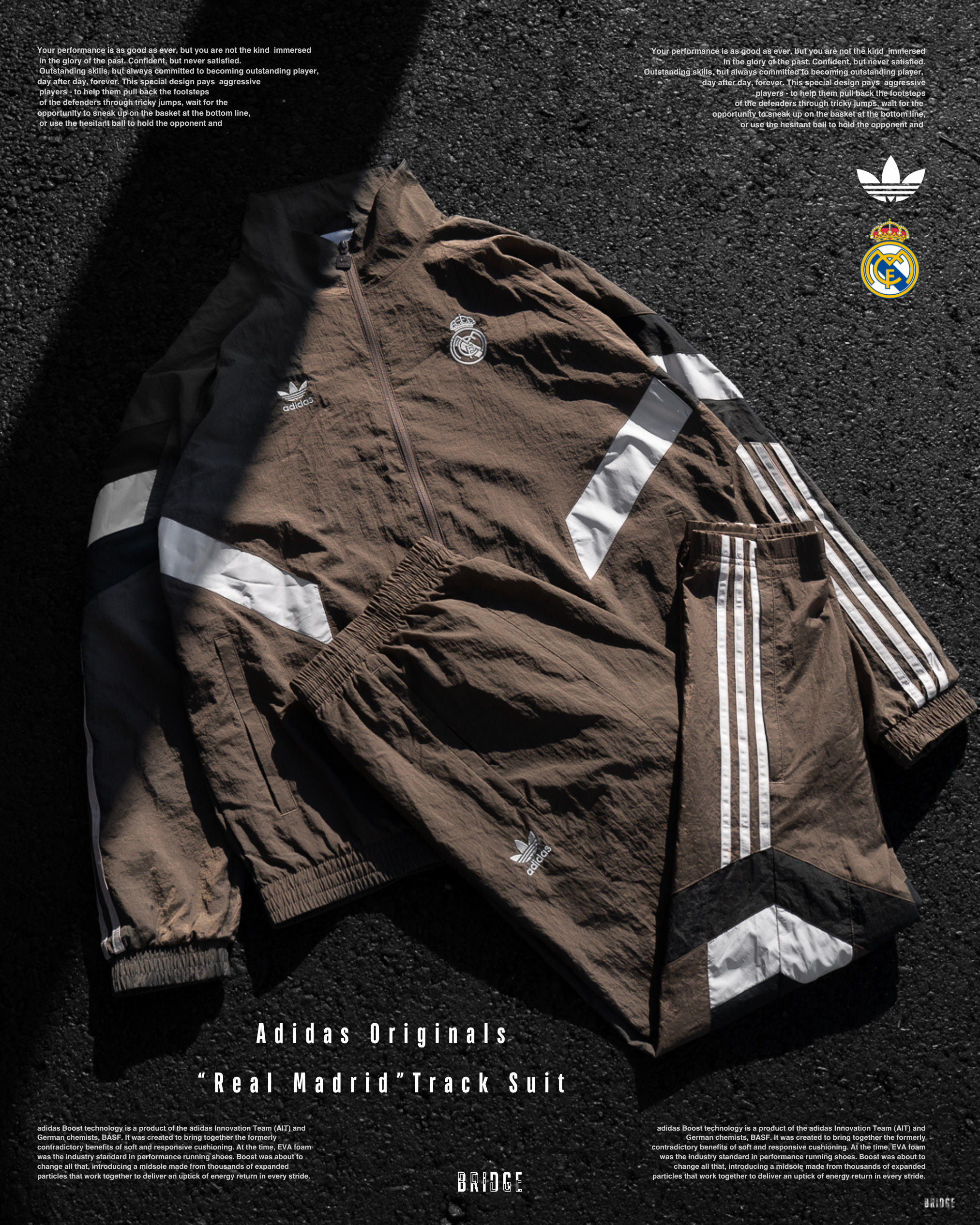 『Adidas X皇馬 聯名限定🏇』Adidas Originals Real Madrid Track 棕