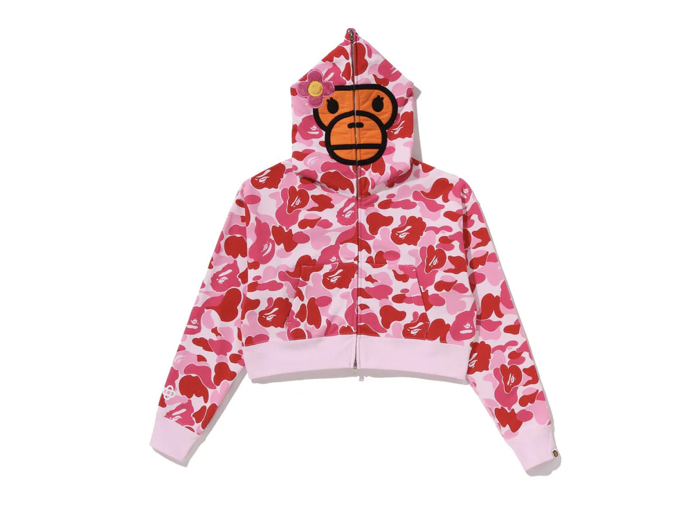 【BAPE女生】1220 發售 短版ABC CAMO BABY LISA CROPPED FULL ZIP HOODIE