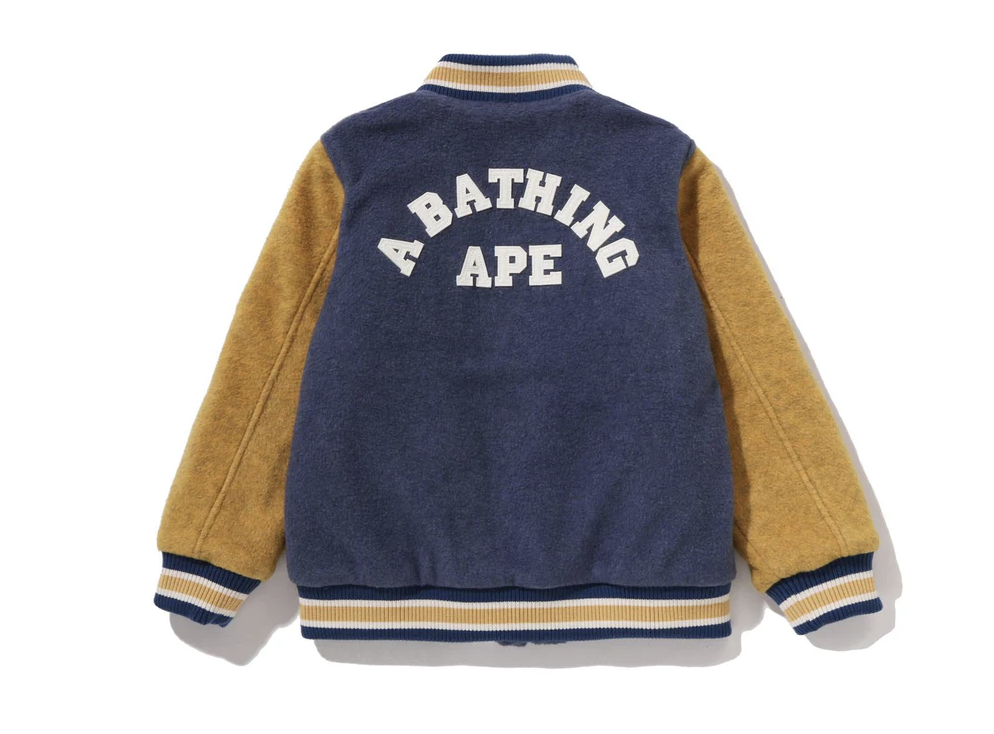 【BAPE童裝】1220 發售1ST CAMO APE HEAD VARSITY JACKET