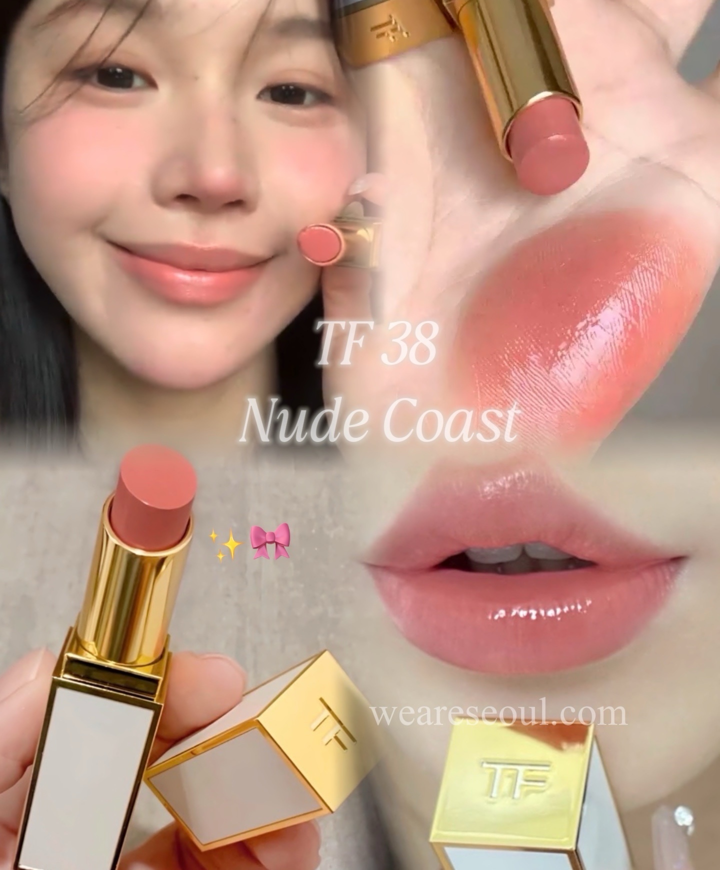 TOM FORD BEAUTY NUDE COAST 口紅 38番 TOM FORD ✨🎀白管新色38- Nude Coast