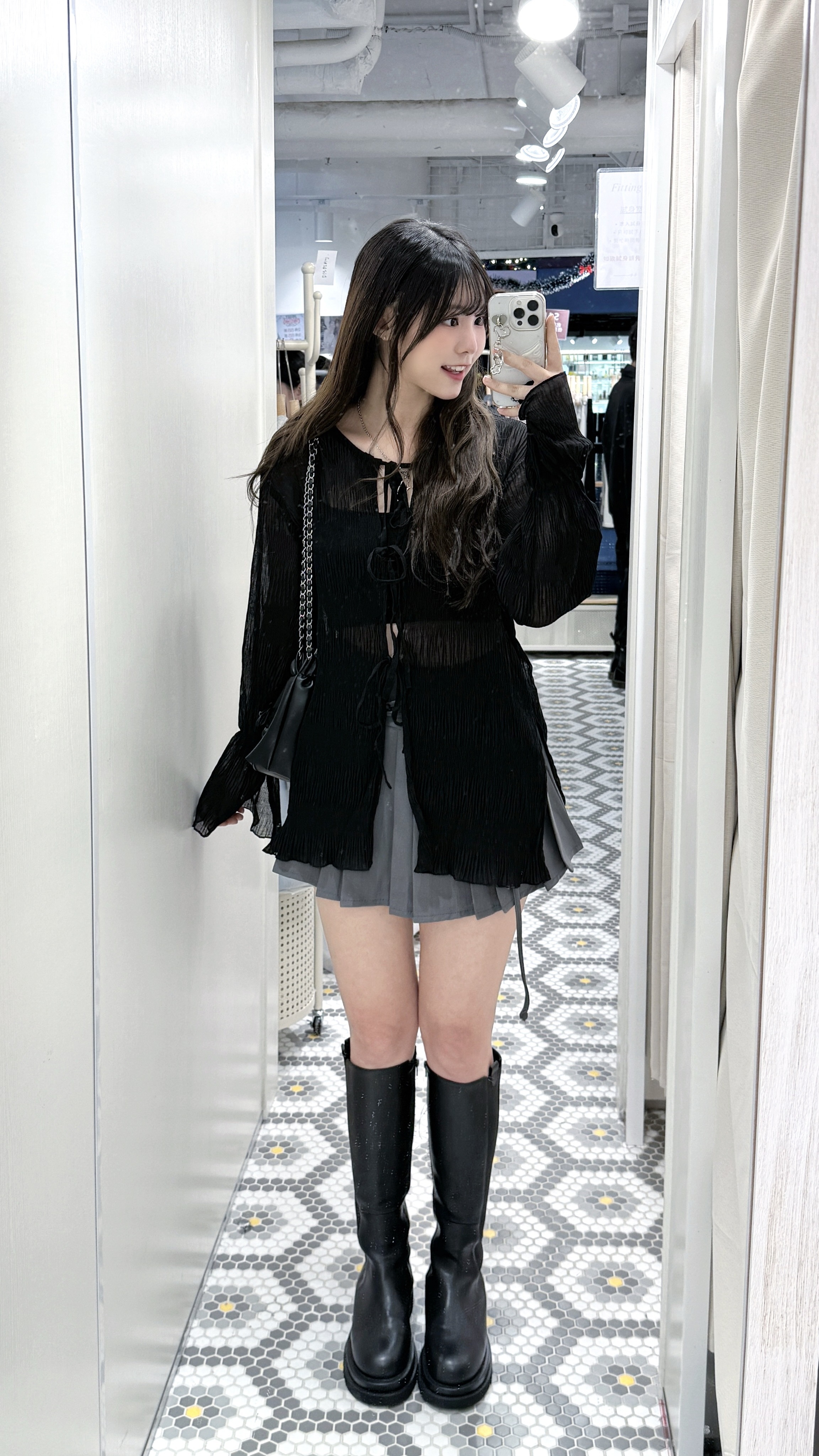 JP1065｜日本直送！透明感綁帶側開衩襯衫外搭˚.🎀༘⋆