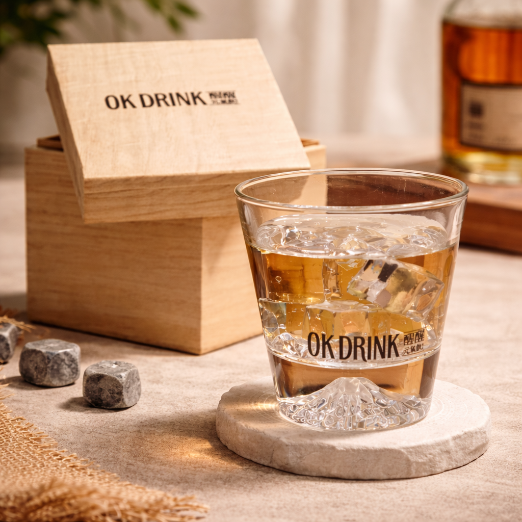 OK DRINK山形威士忌杯-木盒