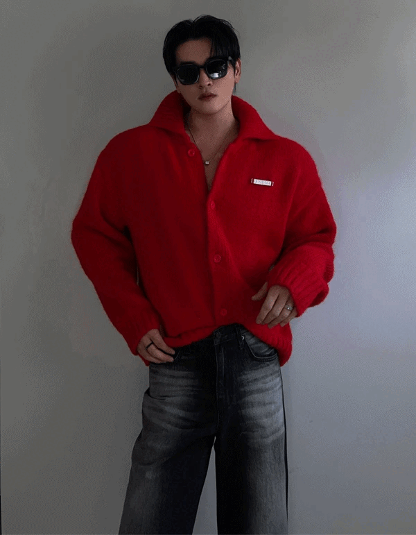 羊毛絨針織開襟衫