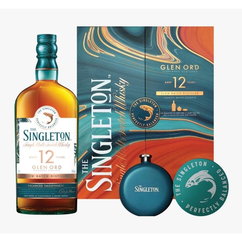 蘇格登 12 年單一麥芽威士忌酒壺連杯墊禮盒裝 The Singleton 12 Years Old Single Malt Scotch Whisky 700 mL Gift Set