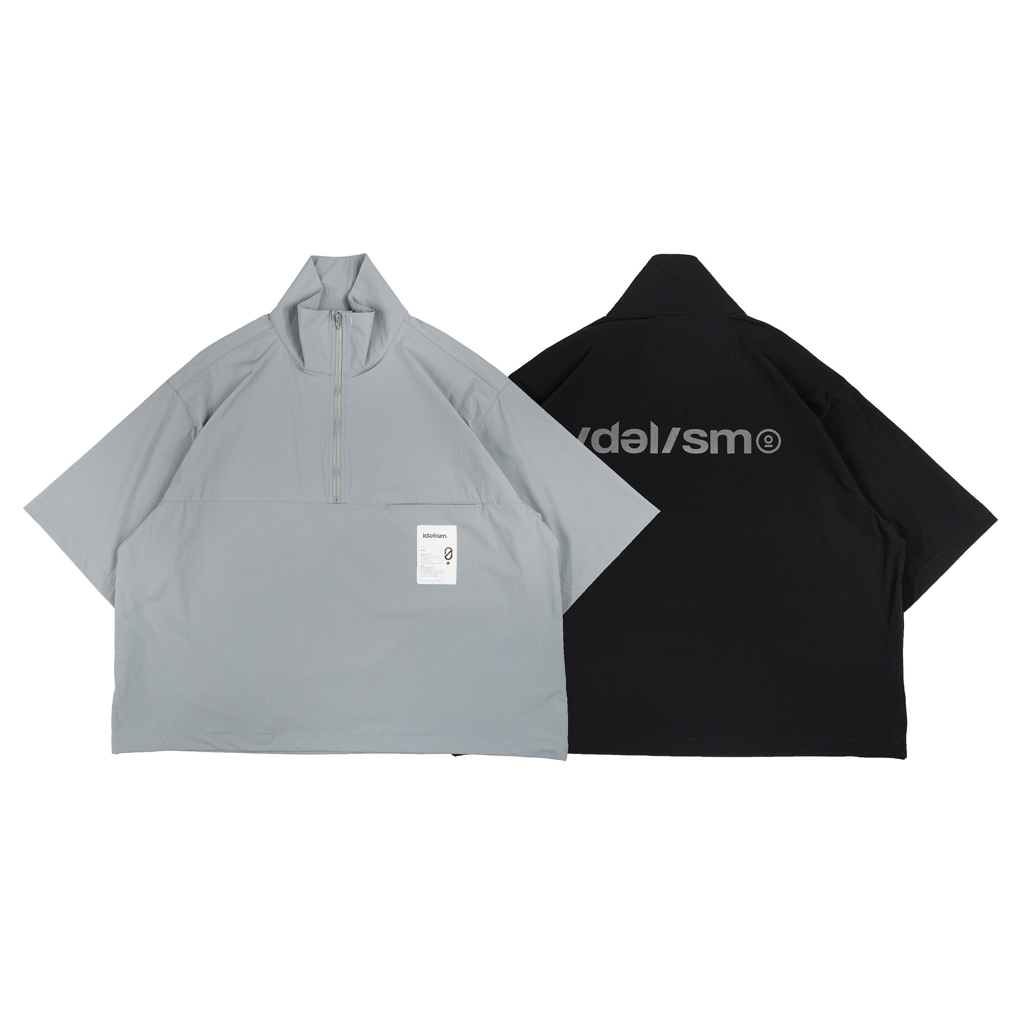 idealism x ionism｜ide/on Pullover Shirt (Black/Gray)
