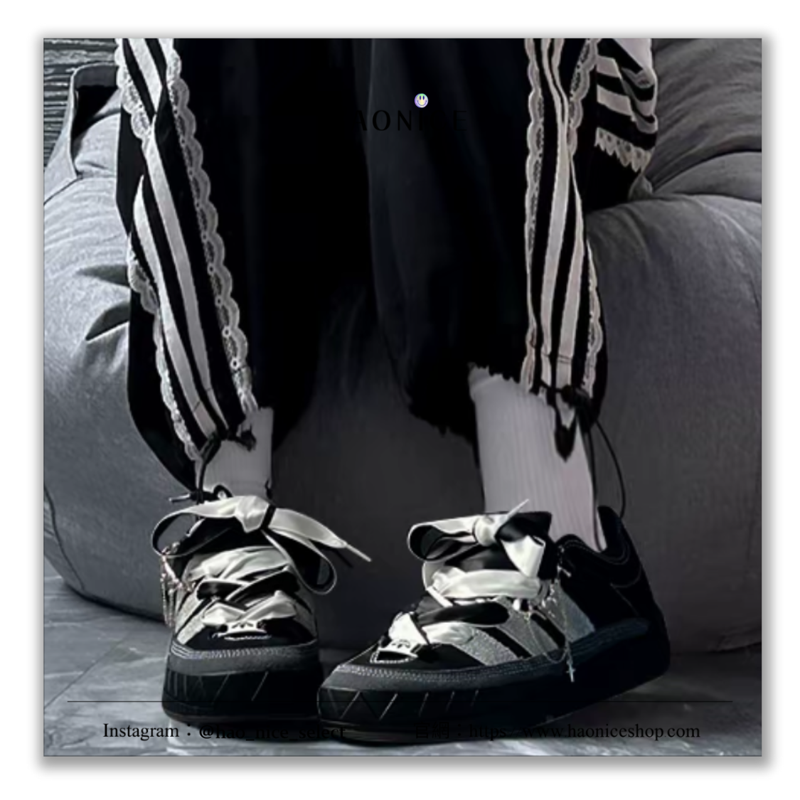 【HAO NICE】惡作劇訂製款🔥Adidas Originals Adimatic系列🤩 銀霧心動💓 黑銀 運動鞋 板鞋