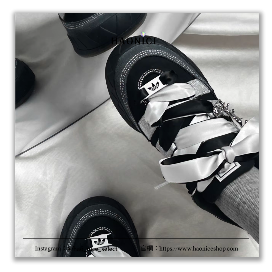 【HAO NICE】惡作劇訂製款🔥Adidas Originals Adimatic系列🤩 銀霧心動💓 黑銀 運動鞋 板鞋