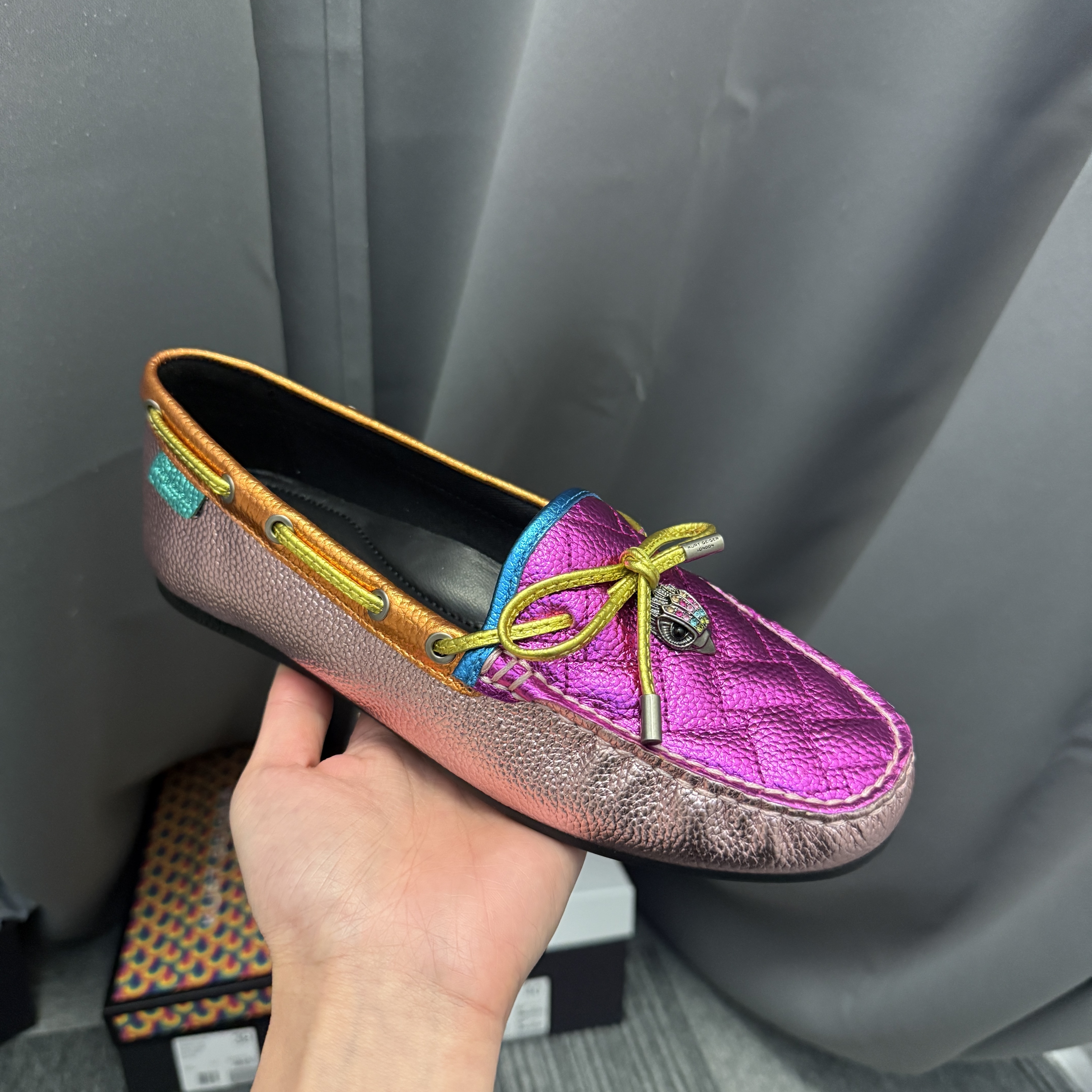 Kurt Geiger loafers rainbow