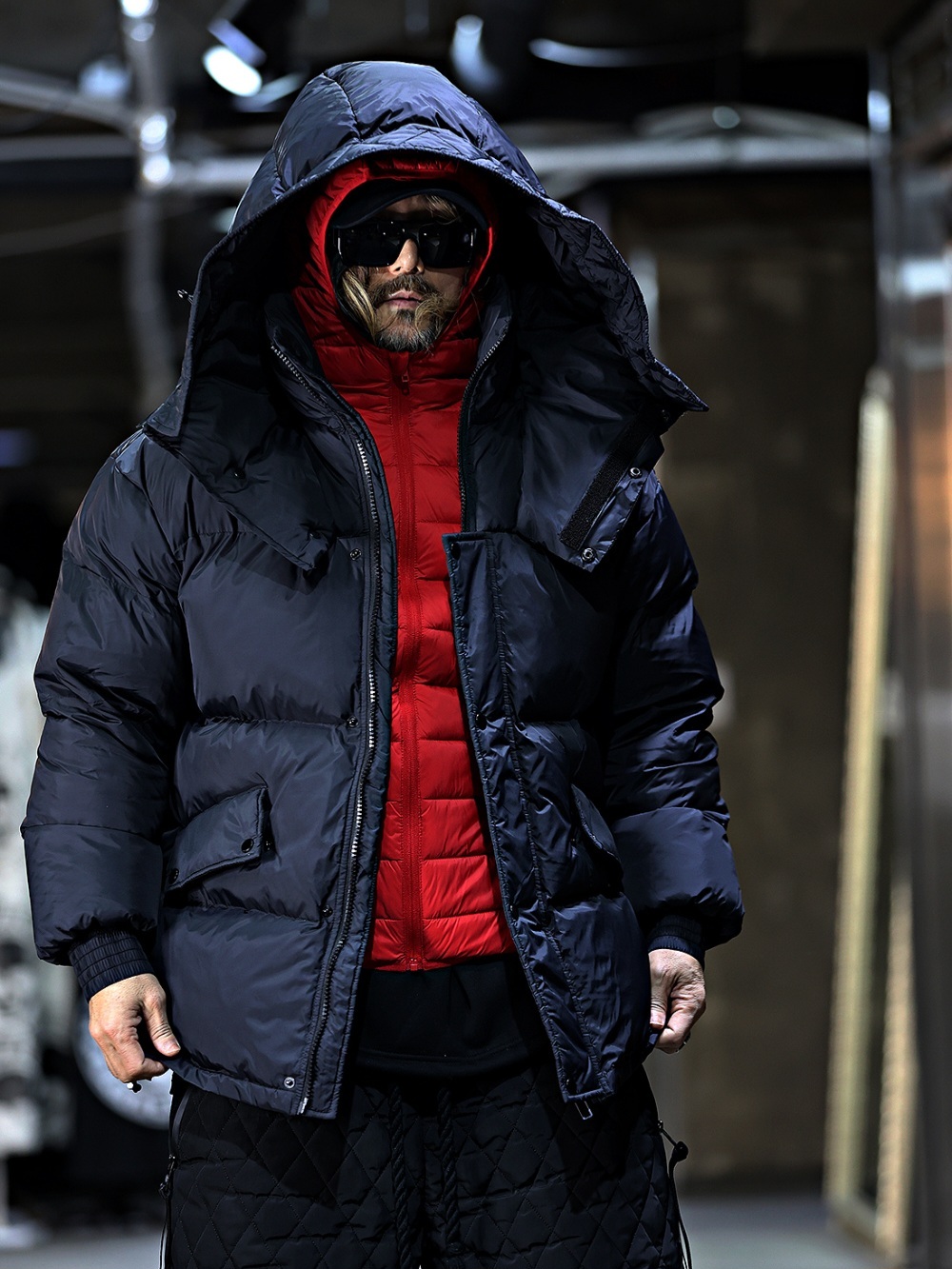 雙層高領羽絨外套