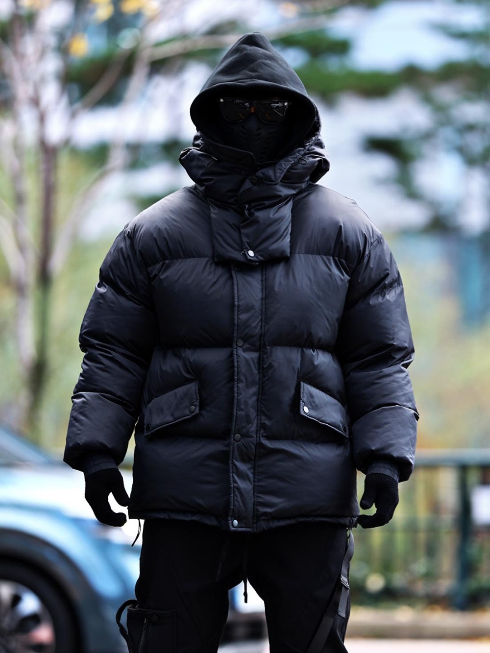 雙層高領羽絨外套