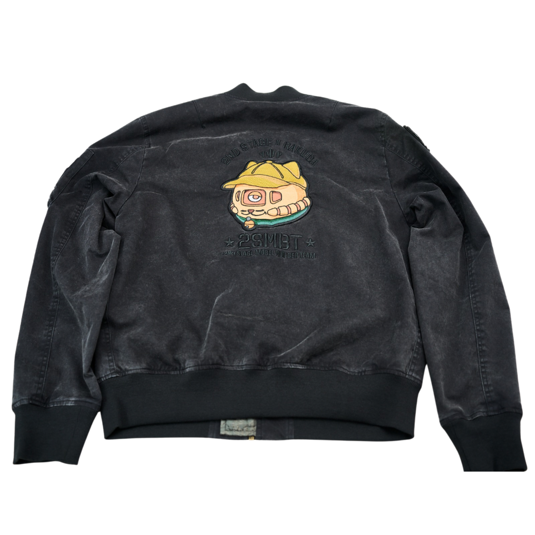 Rakuda x 2nd Stage MA1 FADED WASHED JACKET  WASHED BLACK （洗水黑）