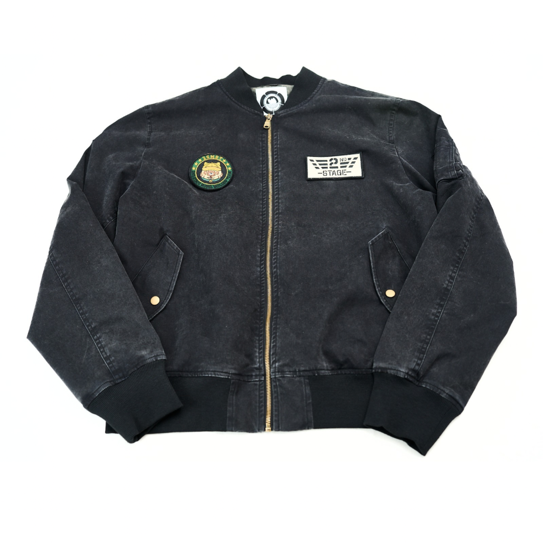 Rakuda x 2nd Stage MA1 FADED WASHED JACKET  WASHED BLACK （洗水黑）