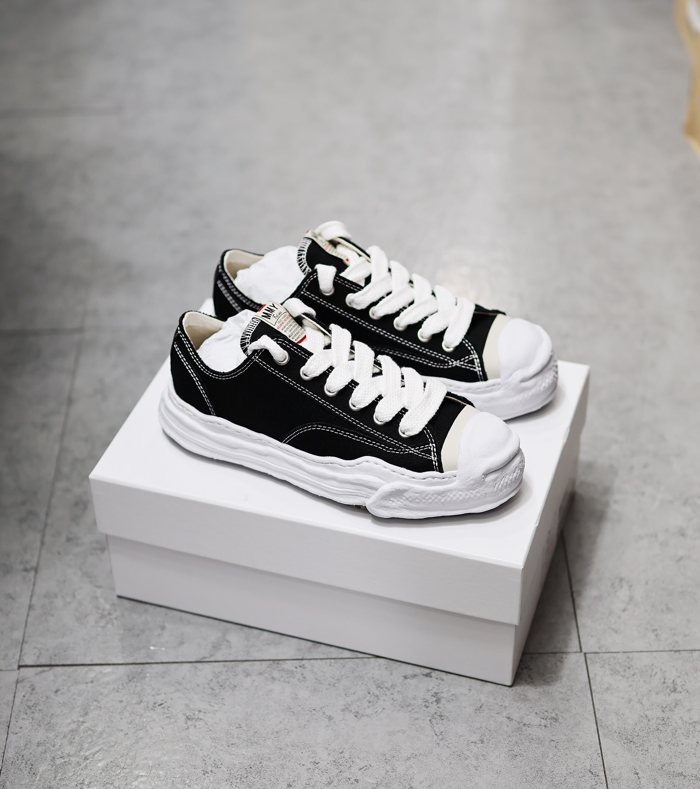 MIHARA Hank White Sole Canvas Black 黑色 A05FW702