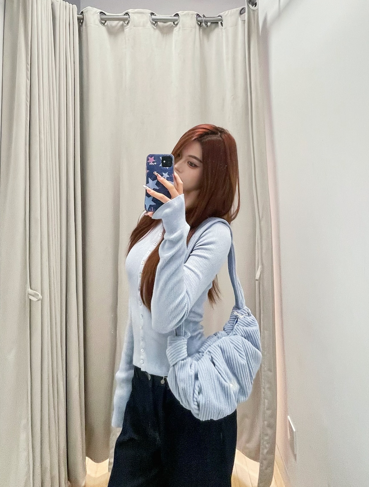 ADIDAS ORIGINALS BAG 燈芯絨 雲朵包 斜背包 肩背包 Light Blue 天藍色