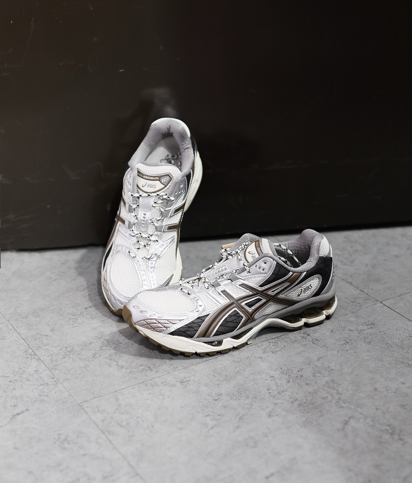 Asics GEL-NIMBUS 10.1 White Silver Brown 白銀棕 1203A543-107