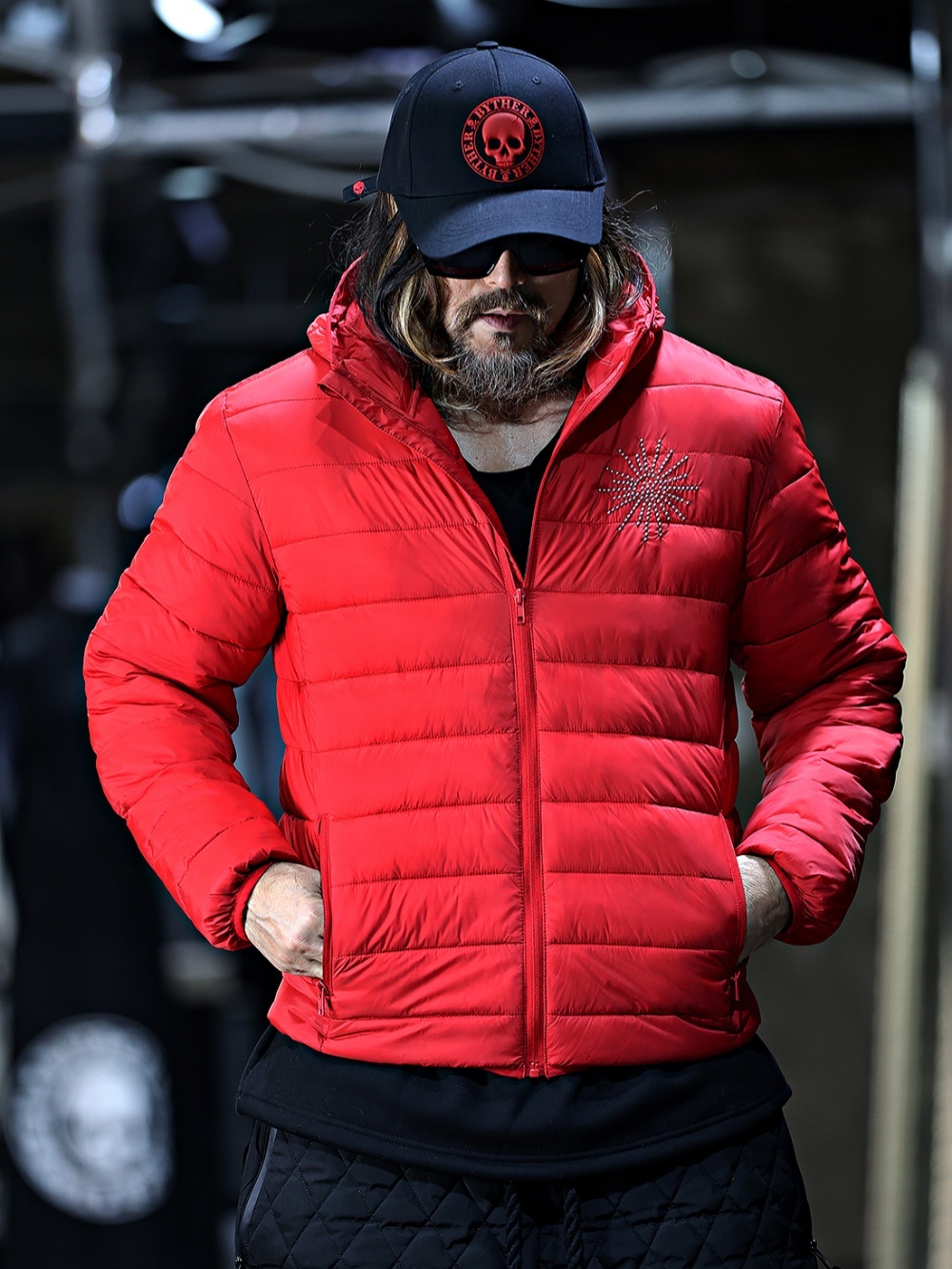 太陽鉚釘輕便羽絨外套