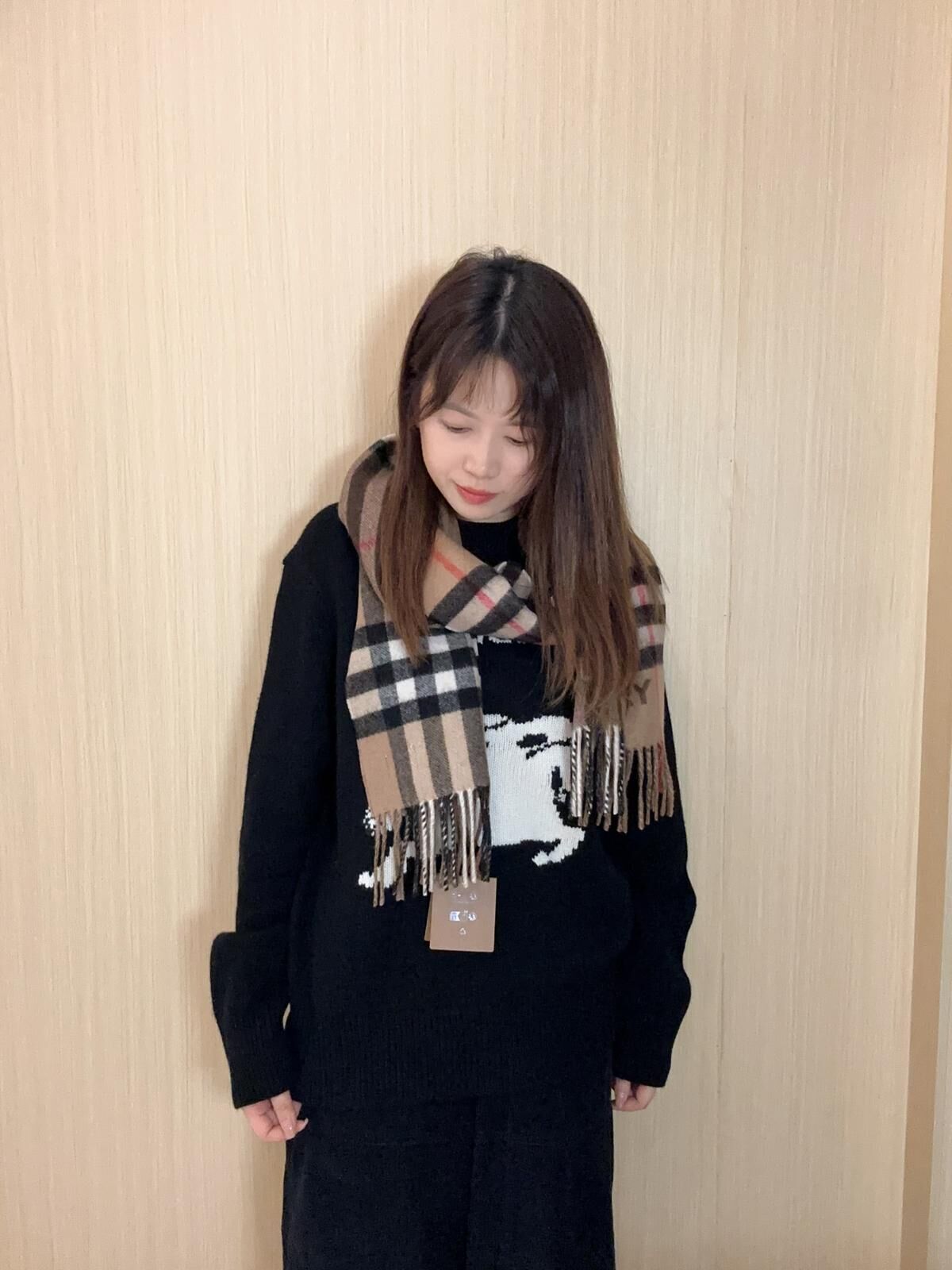 BBR 焦糖 併 卡其色 圍巾