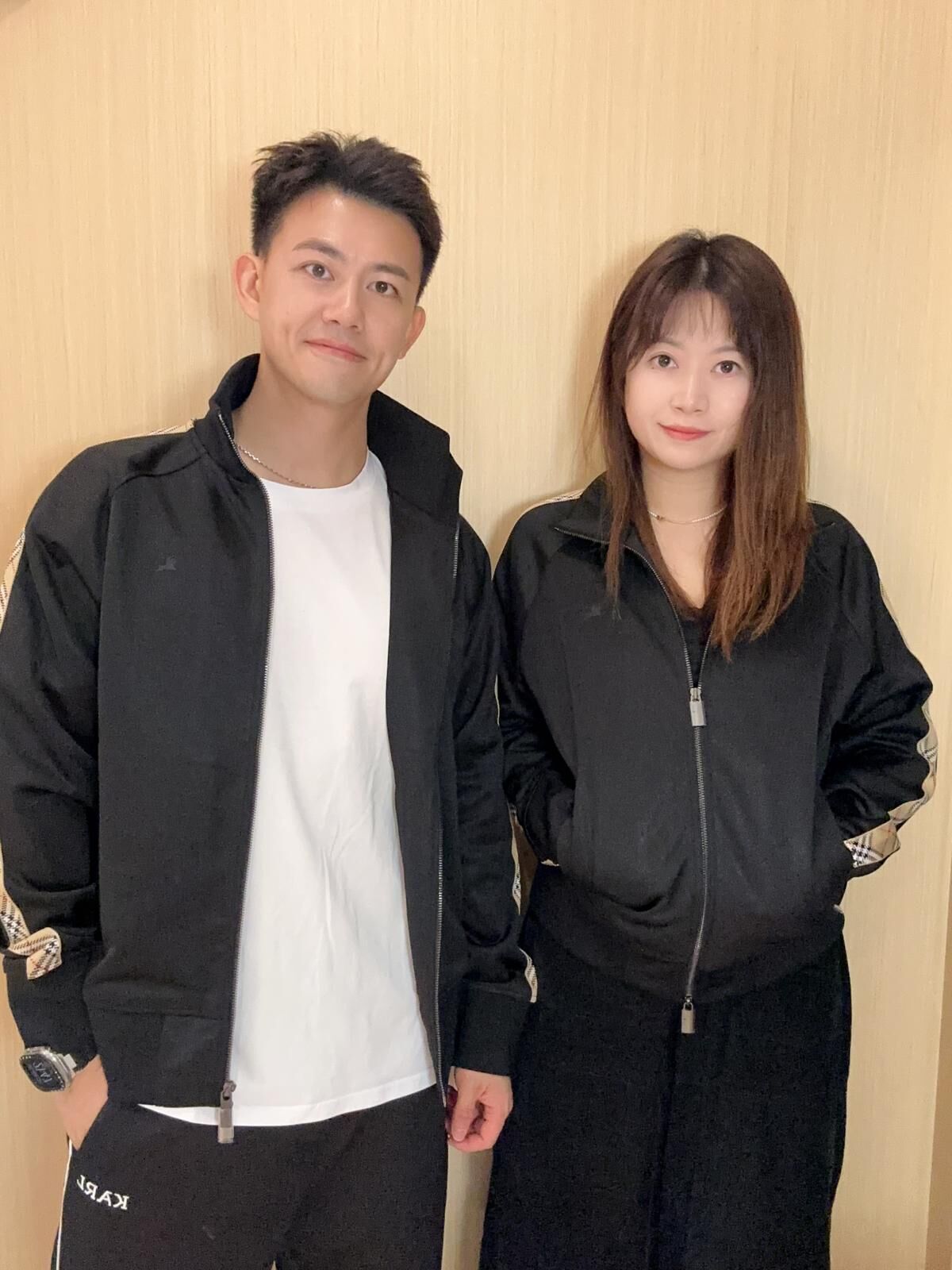 BBR 手袖格仔拉鏈外套 男女同款