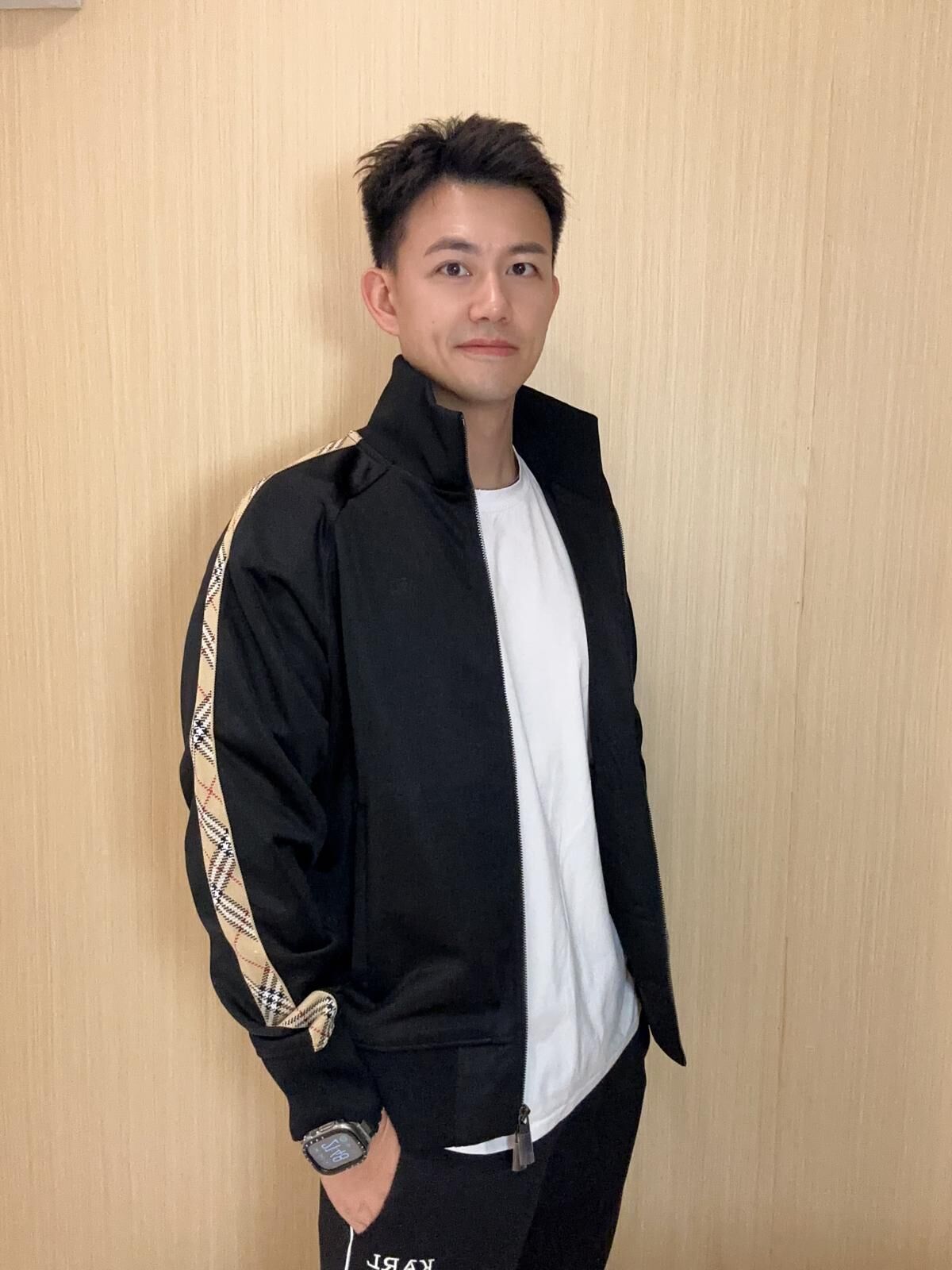 BBR 手袖格仔拉鏈外套 男女同款