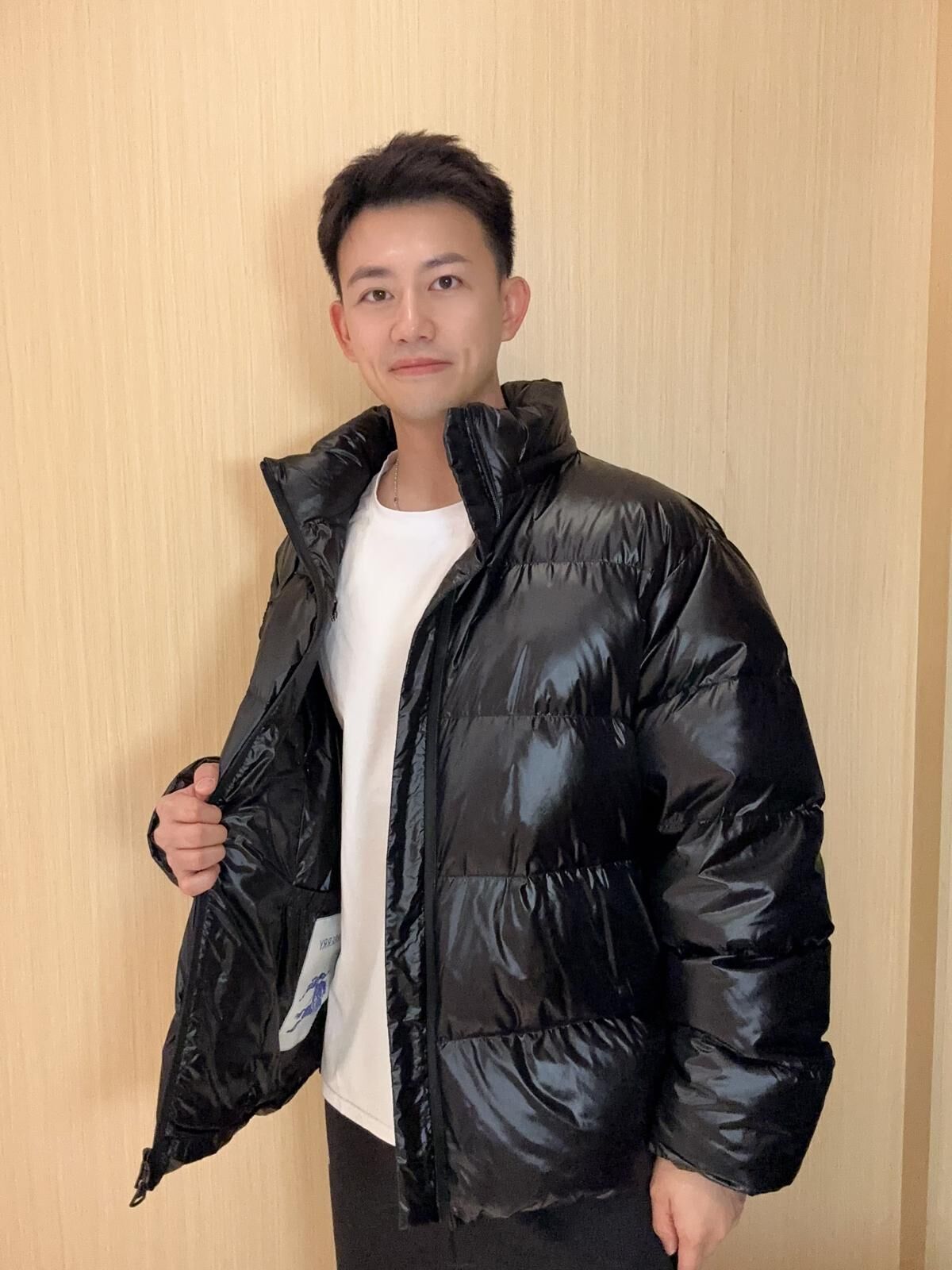 BBR 黑色立體戰馬logo 羽絨外套 男款