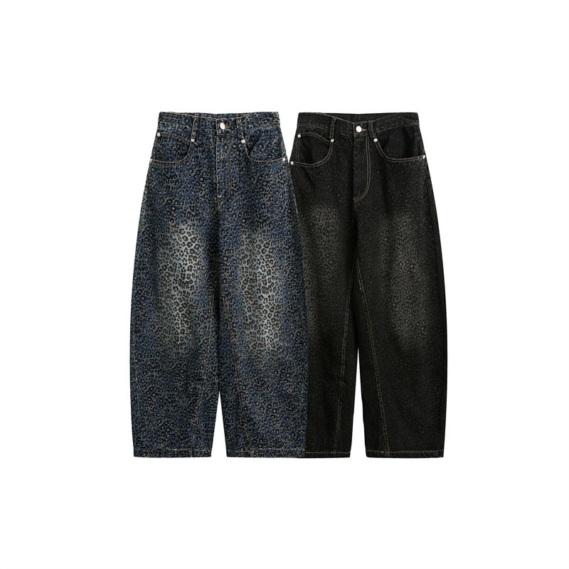 Wild Print野性豹紋漸層牛仔褲