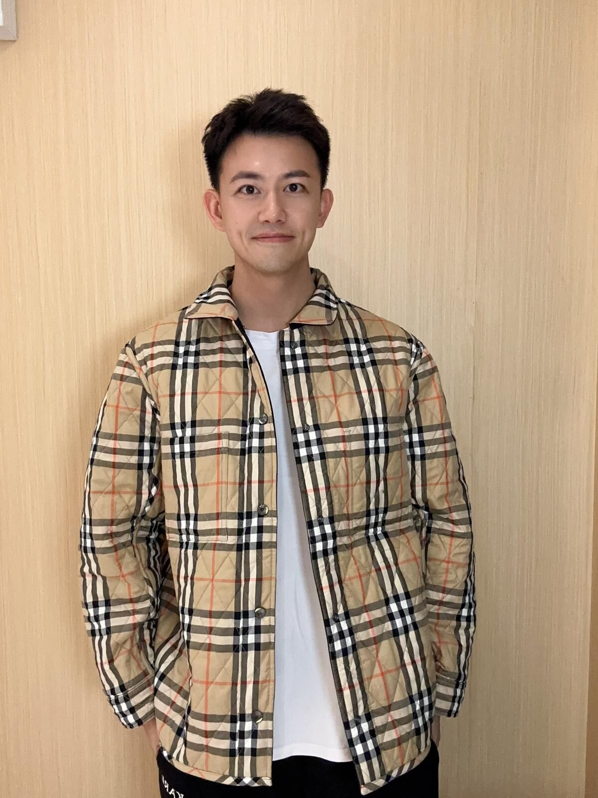 BBR 黑色拼經典格 雙面夾綿外套 男款