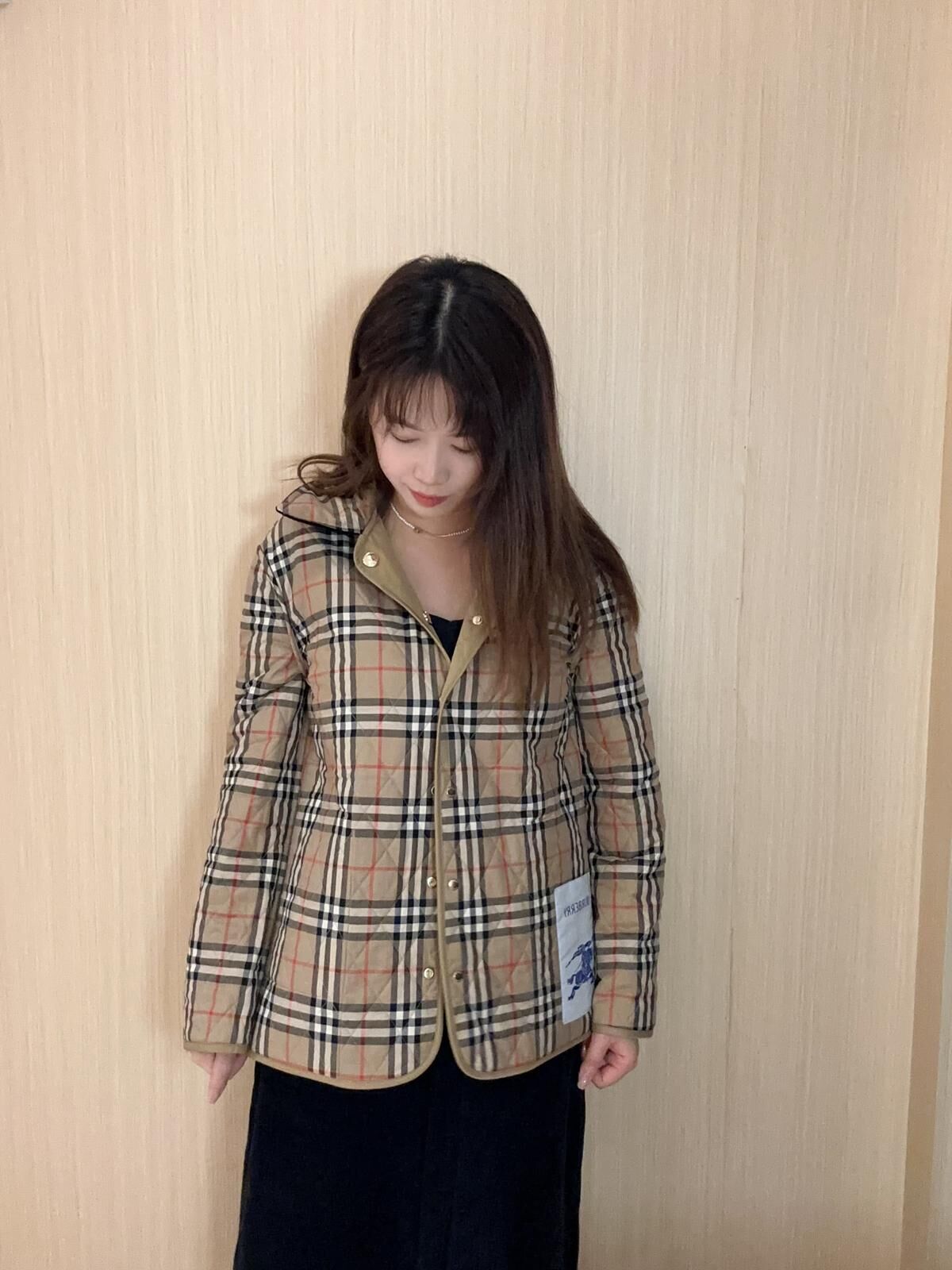 BBR 卡其色 夾綿啪鈕 外套 女款