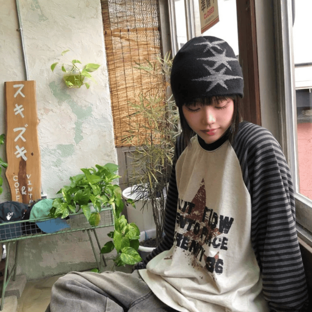 🇰🇷韓國 Brust Star Beanie 星型 縫線 針織 毛帽