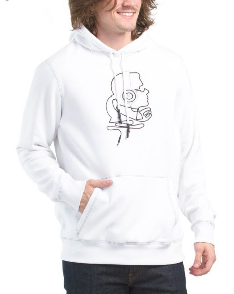 【預購】KARL LAGERFELD PARIS H121961 男裝有帽衛衣（白色）