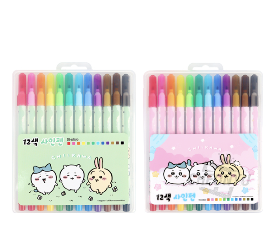 韓國 CHIIKAWA 12色水筆 包裝隨機發送