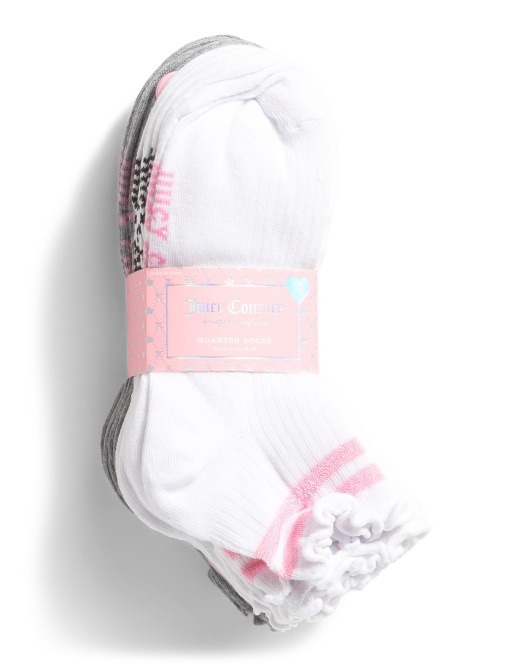 【預購】Q121908 JUICY COUTURE 荷葉邊休閒短襪 US4-10 (10雙裝)