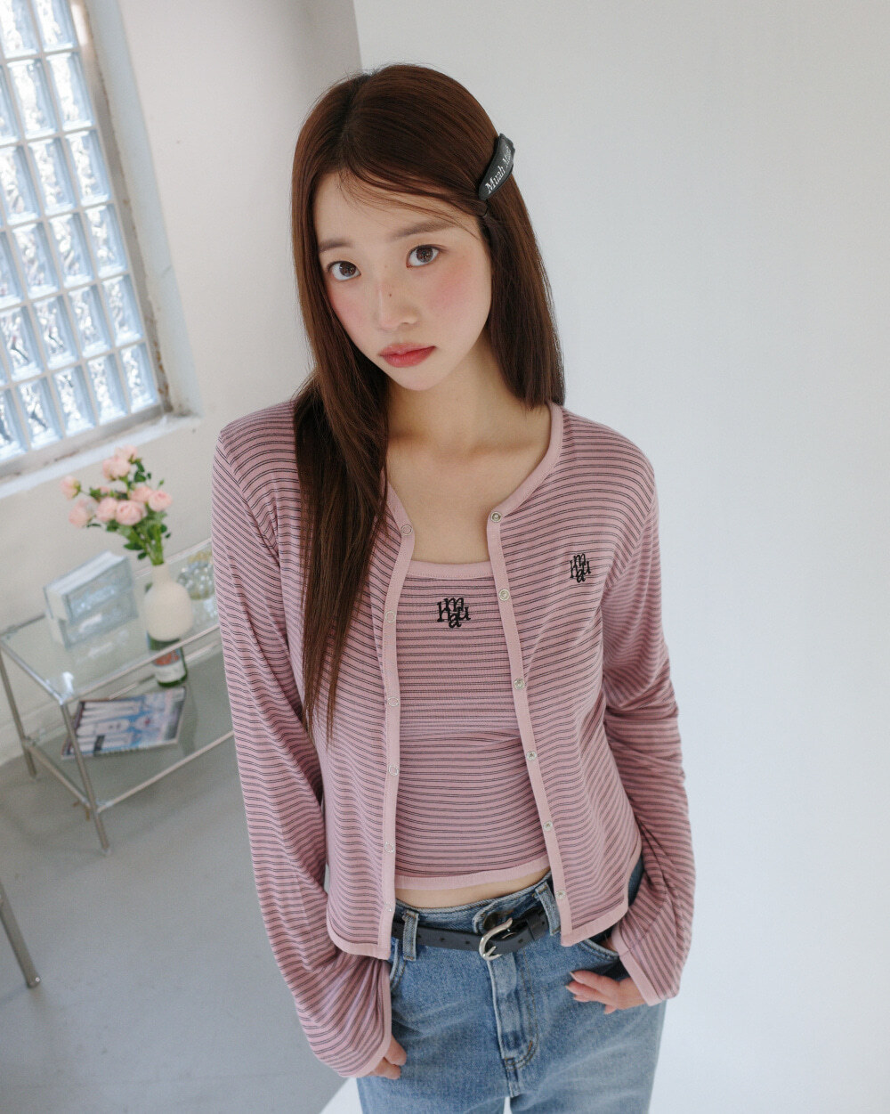 預訂｜MUAHMUAH STRIPE CONTRAST CARDIGAN [4color]