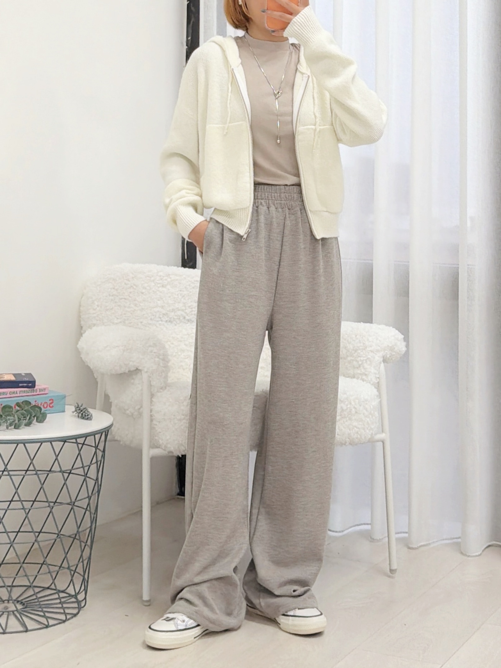 法朵Fado Shop｜口袋針織直筒寬褲 2934003 五色